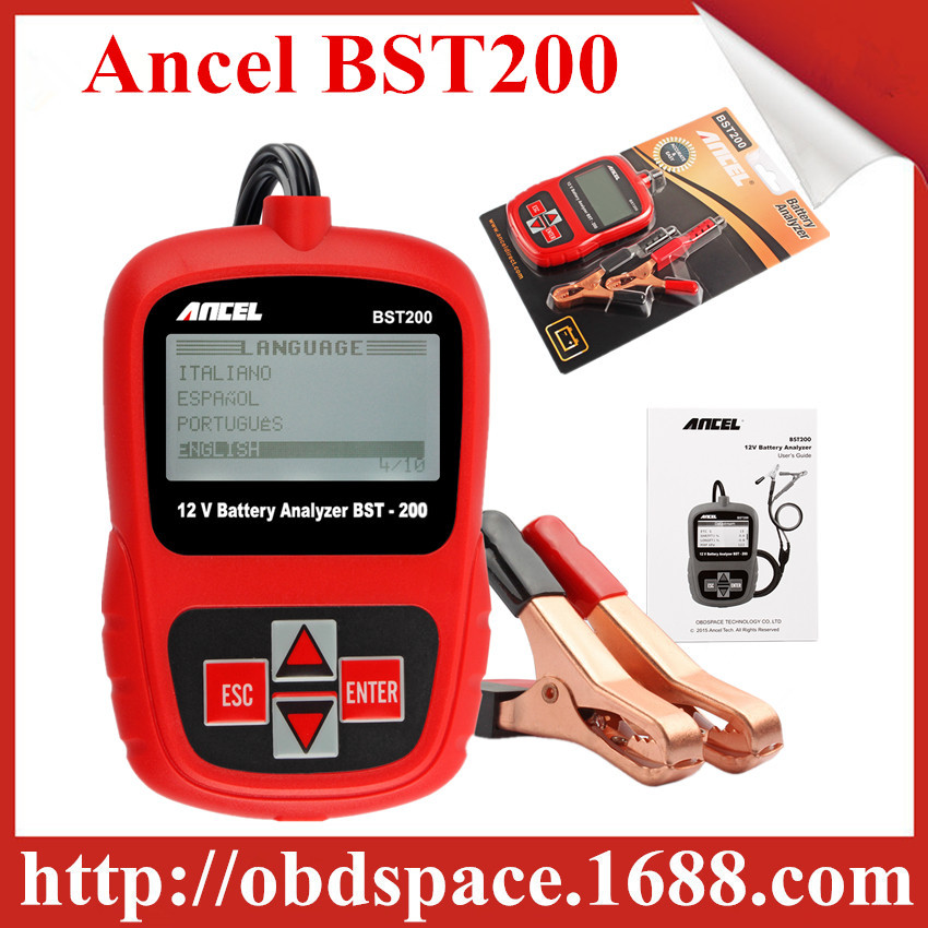 现货 新产品Ancel BST200汽车12 v汽车电池系统测试分析仪 检测仪