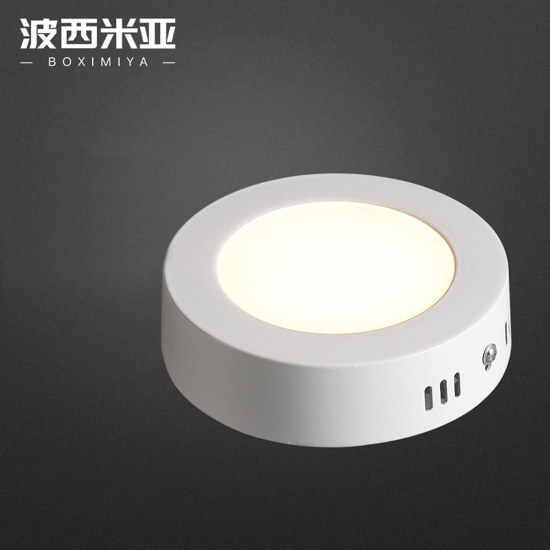 led筒灯明装面板灯圆形射灯卫生间吊顶灯LED方形平板灯天花灯C102|ru