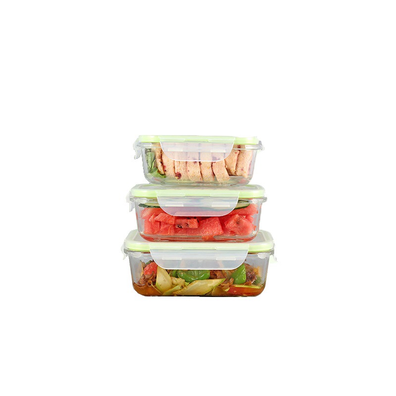 Microwave Oven Dedicated Crisper Heat Glass Fresh keeping Bento Box circular With cover Seal the bowl Refrigerator