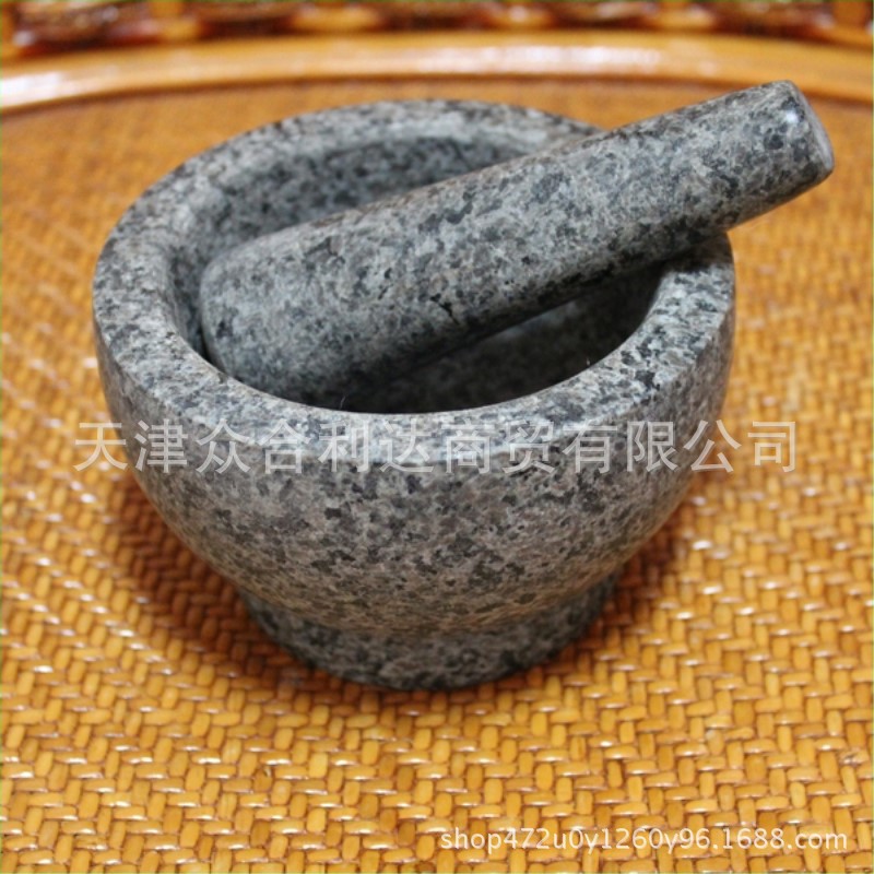 加工各种尺寸蒜臼子 石臼 花岗岩石臼 研钵 mortar and pestl-阿里巴巴
