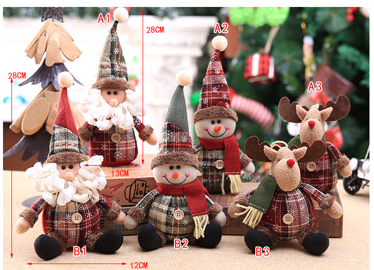 Christmas Cute Santa Claus Snowman Cloth Party Decorative Props display picture 2