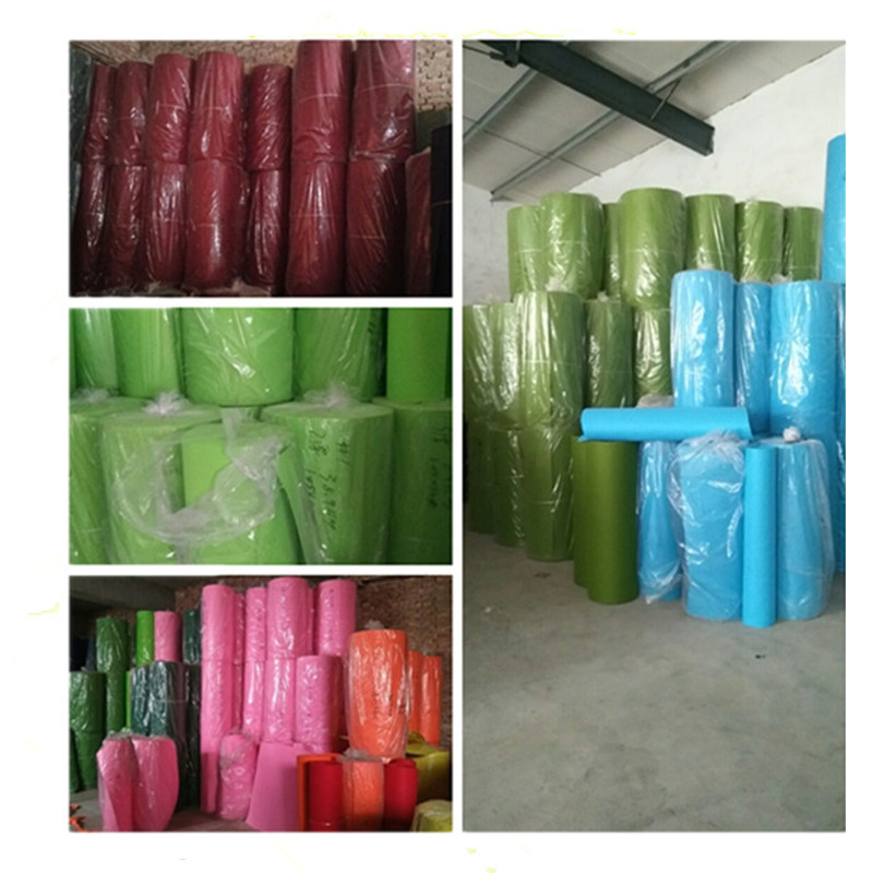 厂家供应聚酯化纤毛毡布 彩色毛毡 1-10mm 背面可贴胶纸 混纺毛毡