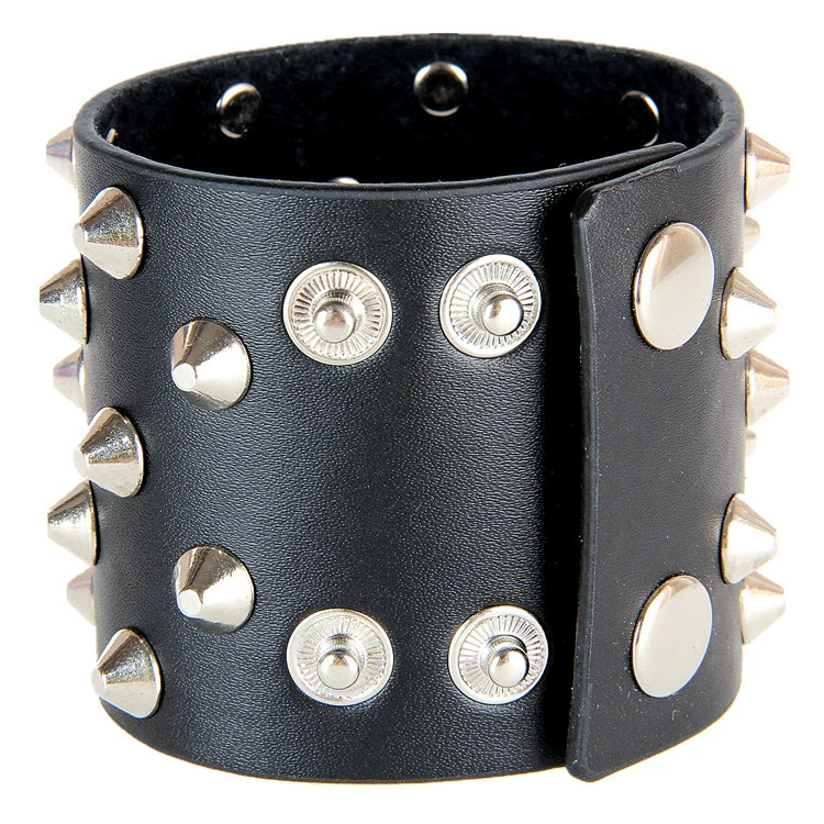 Retro bracelet for martial arts, leather wristband, European style, punk style