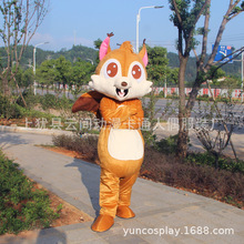 松鼠卡通服装卡通人偶服装行走卡通人偶表演道具服装