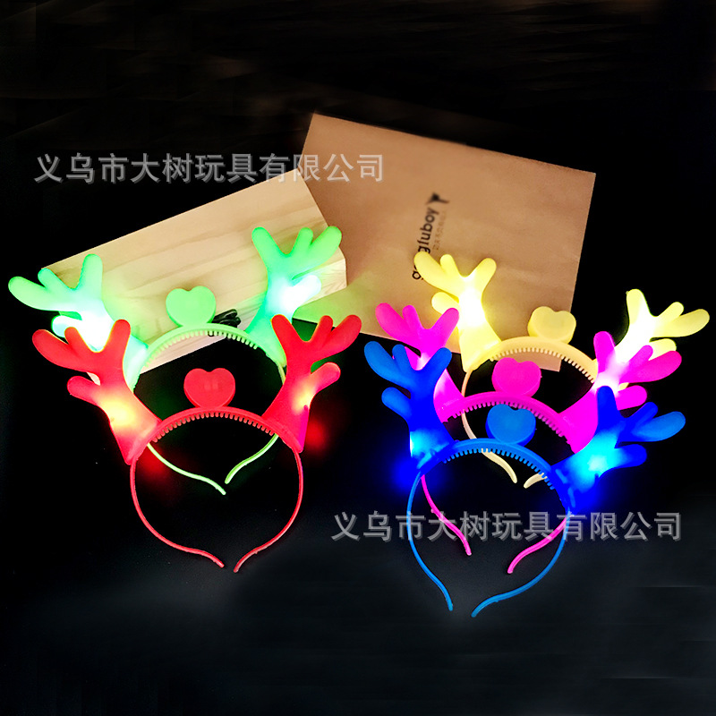Nueva corneta emisora de luz con luz ciervo dragón cuerno tocado adulto diadema flash concierto Niños Accesorios al por mayor