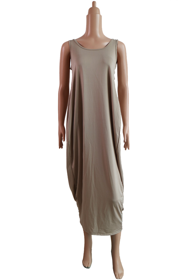 Backless Maxi Dress Loose Fit Sleeveless Available in 5 Colors Perfect for Summer Parties Wholesale Options