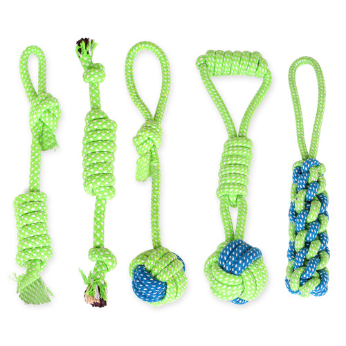 Amazon Pet Supplies Dog Cotton Rope Toy Teeth Cleaning Dog Rope Combination Set Wholesale