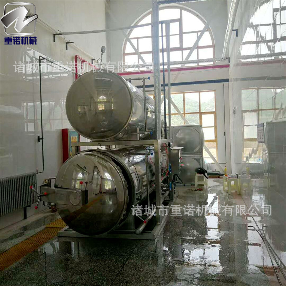 供应肉制品杀菌锅 烧鸡杀菌锅 水浴式双层蒸汽杀菌锅