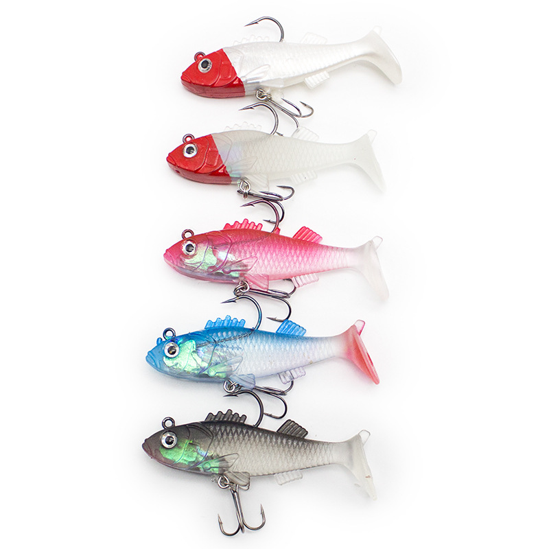 Soft Paddle Tail Fishing Lures Fresh Water Bass Swimbait Tackle Gear