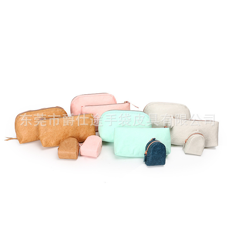 Designer original pink DuPont paper cosmetic bag tear-proof Tyvek storage bag portable hand-held