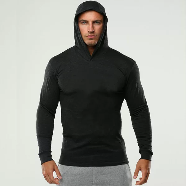 Cross-border Autumn and Winter Men's Solid Color Long-sleeved Hoodie Indoor Basketball Running Loose Breathable Training Sweater