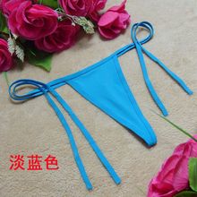 厂家直销 情趣内衣女士性感蕾丝三角内裤 系带丁字裤透视一件代发