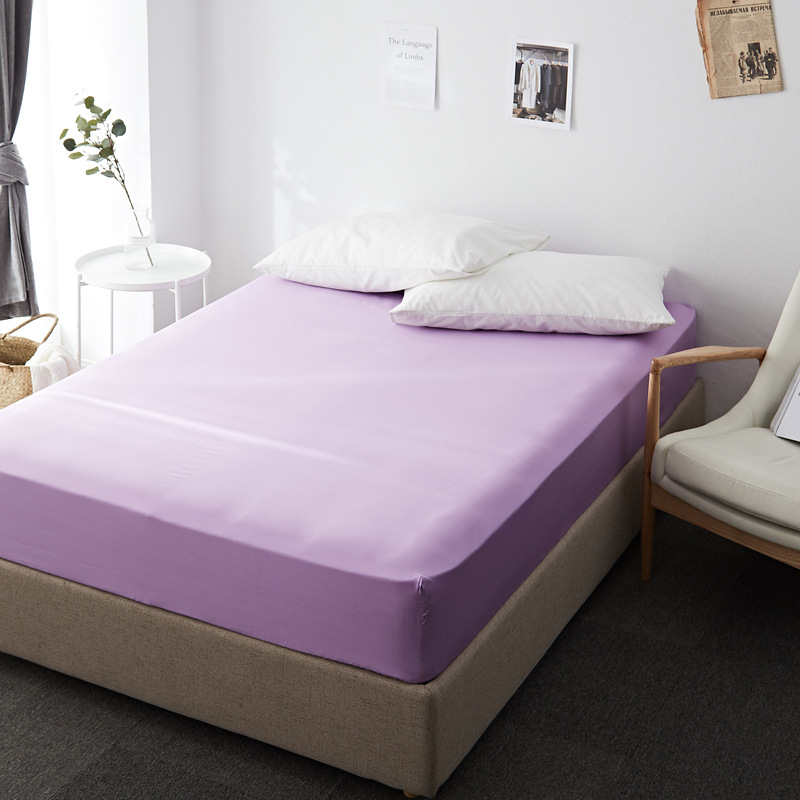60 Cotton Simplicity Solid sheet Bed cover singleton Plain colour pure cotton Single Double 1.8 M bedding