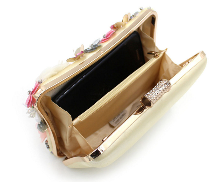 360g Weight Polyester Lining Material Magnetic Buckle Closure Type Single Shoulder Strap Strap Type Shoulder Bag, Evening Bag Bags Type Daily, Party Occasion Polyester Material Flower Pattern All Seasons Season Women'S Gender Fashion Style Square Shape Small Size Polyester Flower Square Clutch Evening Bag 6