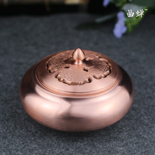 紫铜香炉家用室内供佛仿古檀香炉薰香炉创意摆件