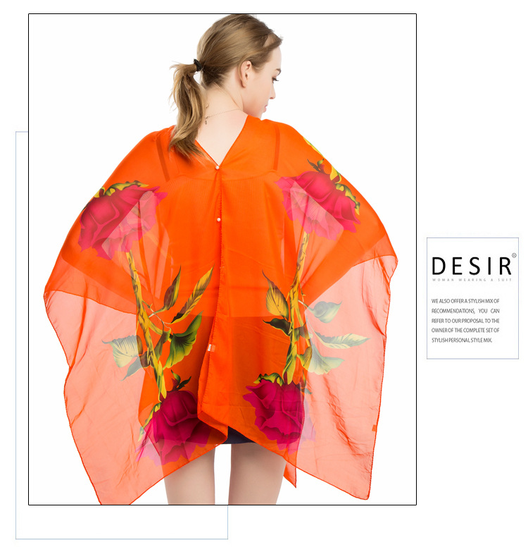 跑江湖丝巾批发 义乌围巾厂家 珍珠扣披肩厂家