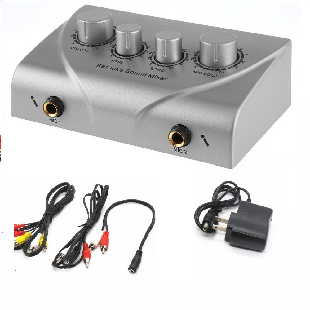 跨境卡拉ok混响器，混音器功放前置，卡拉OK切换器效果器立体声