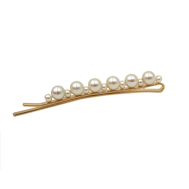 韩国东大门珍珠发夹 气质边夹网红刘海夹 法式少女BB夹头饰批发