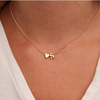 Accessory heart-shaped, universal necklace heart shaped with letters, chain for key bag , simple and elegant design