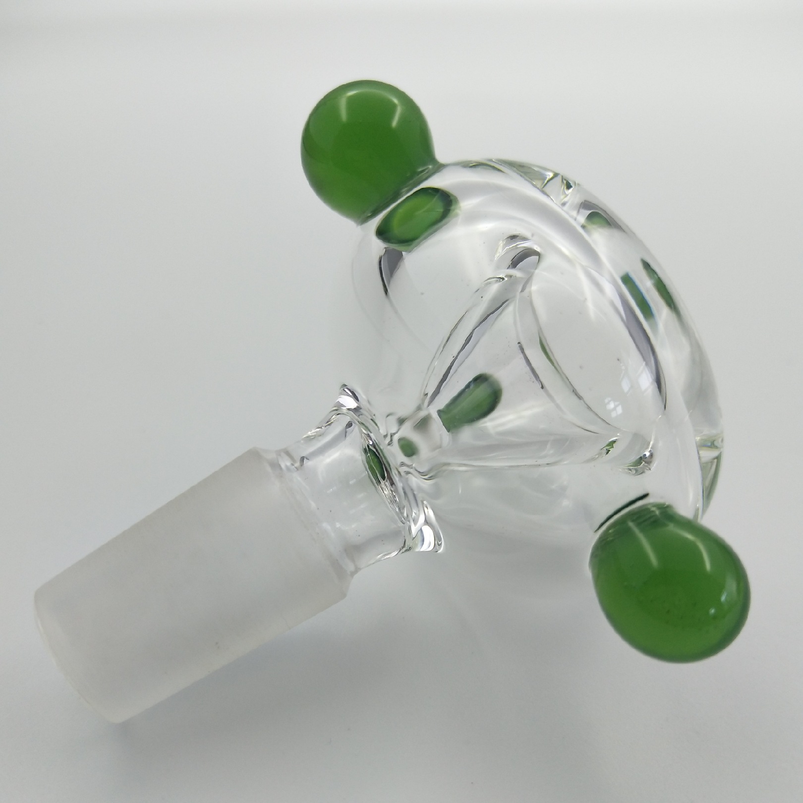 2021 Glass Slides Green Dot Bowl Pieces Bongs Bowls Funnel Rig Accessories Ceramic Nail 14mm