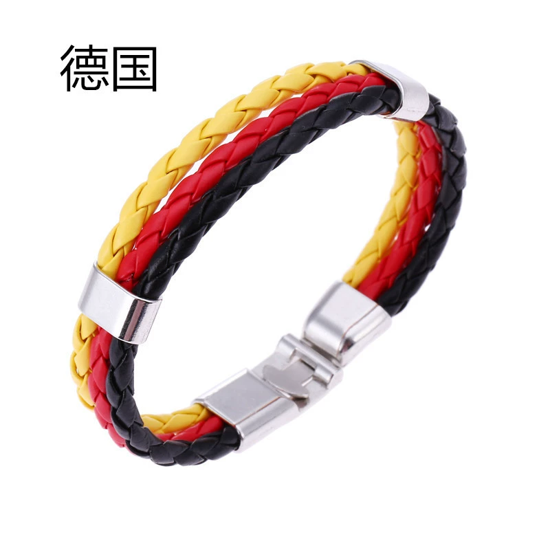Браслет, кожаный плетеный аксессуар, европейский стиль, импорт, Россия