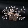 Hair accessory for bride handmade, fashionable crystal from pearl, European style, simple and elegant design