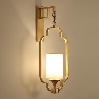 新中式壁灯客厅现代简约卧室床头灯过道仿古酒店工程背景墙壁灯具