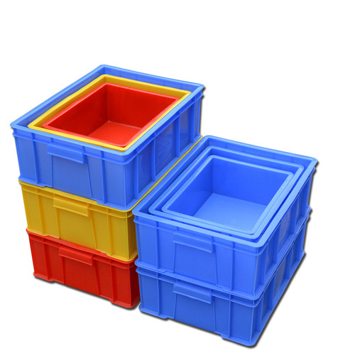 Hardware parts box turntable box thickened plastic box logistics box rubber frame turntable box square plate yellow mealworm breeding box