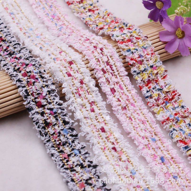 跨境专供 韩版小香风织带 DIY 服装发饰蝴蝶结辅料配件花边