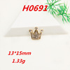 K -gold diamond Crown series mobile phone beauty sticker nail hairpin flower plate drilling DIY jewelry accessories