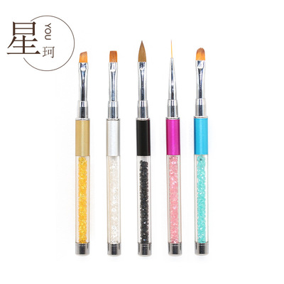 Nail Tools Supplies Nail enhancement Brushes crystal Carved pen Phototherapy Pen Pull Pen Coloured drawing Gradient Nail Pen
