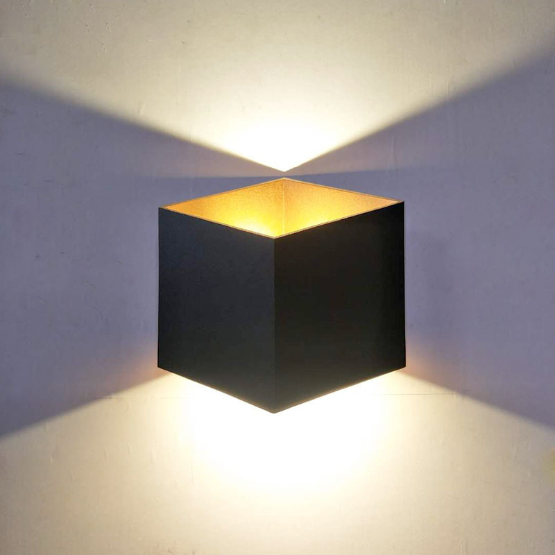厂家批发led多边形壁灯上下发光客厅卧室阳台过道COB户外防水壁灯|ru