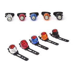 Highlight Red Ruby Single-Light Bicycle Tail Light Manufacturer Direct Sales Aluminum Alloy Bicycle Single-Eye Helmet Light Warning Light