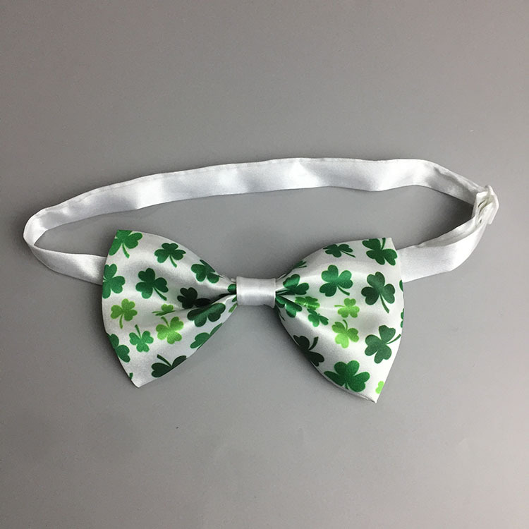 Irlandés LED lentejuelas pajarita FIESTA DE Carnaval verde arco grande St. Patrick trébol pajarita