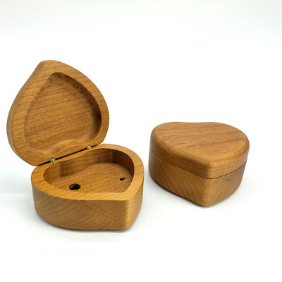 创意赤杨木音乐盒  心形木质音乐盒 卧室家居桌面音乐盒 印制logo|ru