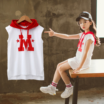 Kids Girls 2019 summer new pattern CUHK Korean Edition children fashion jacket motion Dress Ready