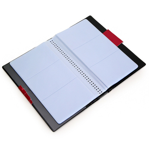 HUAJIE Official Direct Sales Wholesale PU Face Business Card Holder Spiral Binding Large Capacity Card Album Business Card Book