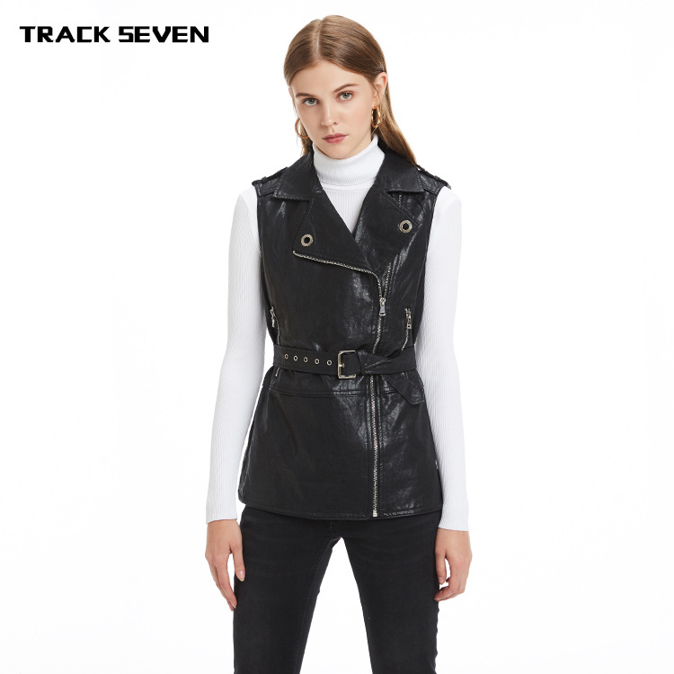 Gilet femme TRACK SEVEN en En cuir - Ref 3317536 Image 3