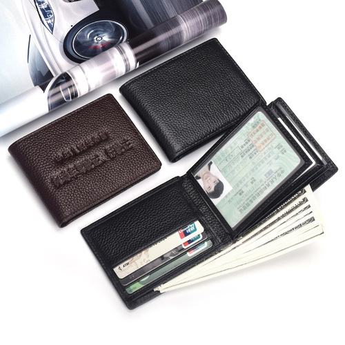 Factory Direct Sale Genuine Leather Wallet Driving License Cover Double Page Driving License Wallet Motor Vehicle Driving License Holder Document Bag