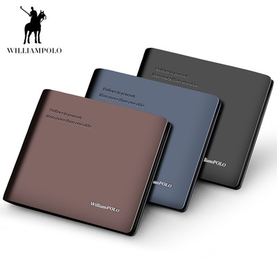 Letters Paul wallet genuine leather have cash less than that is registered in the accounts wallet Genuine leather Cross section wallet man wallet Wallet