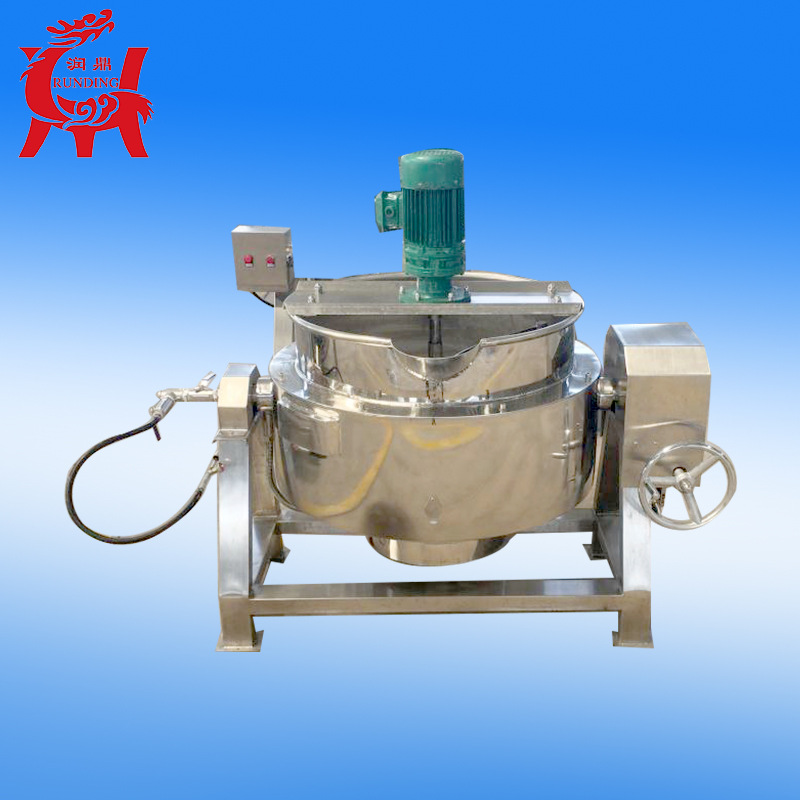 自动搅拌凉粉炒锅 带搅拌熬糖机 山东诸城润鼎多功能可倾式夹层锅