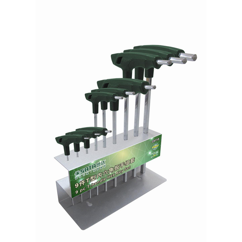 世达9件套T型平头内六角扳手组套 内六方套装 09118