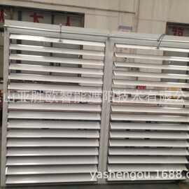 厂家铝合金百叶窗可电动手动调节中空平板百叶消防联动防雨百叶