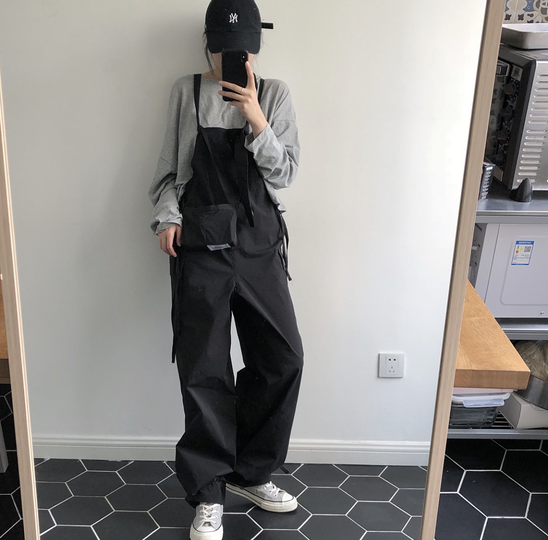 Louu summer new Korea INS with design loose tooling strap trousers tied a bunch of trousers women