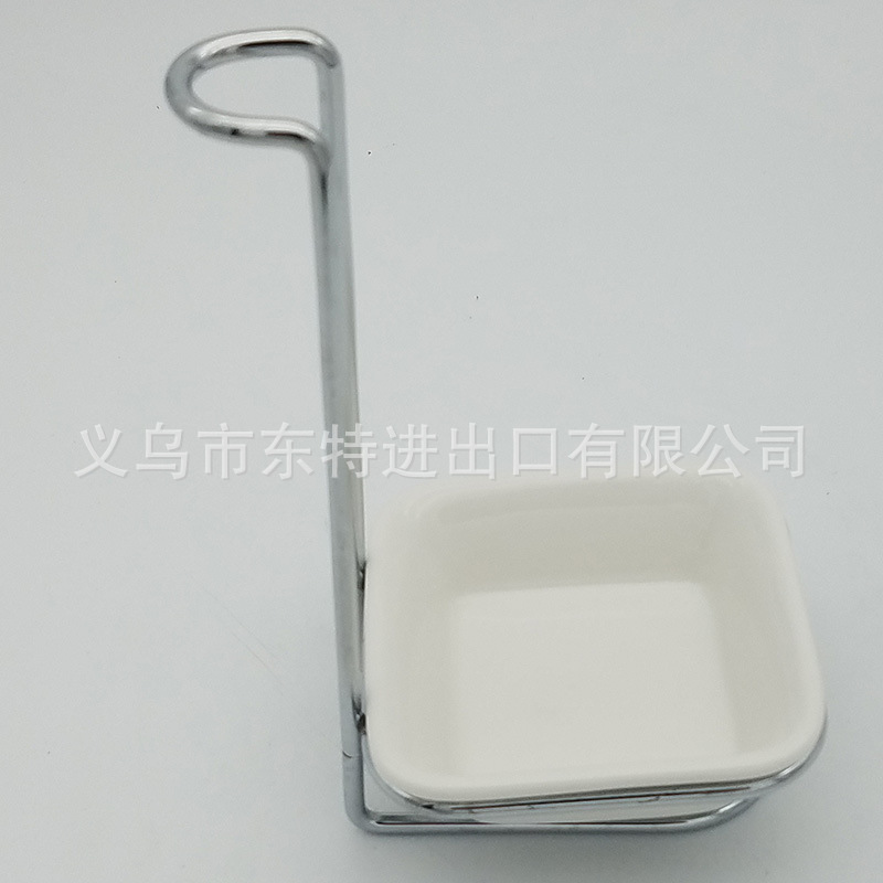 Factory direct sales of iron wire soup spoon racks, ceramic bowls, hot pot spoon racks, household soup spoon racks, facing away from ceramic spoon racks detail image 11