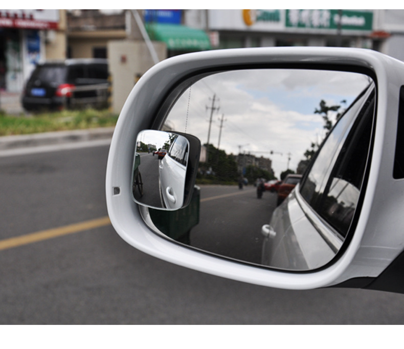 Car Small Round Mirror, Reversing Mirror, High-Definition Frameless Blind Spot Mirror, Wide-Angle Auxiliary Rearview Mirror, Practical Car Accessory