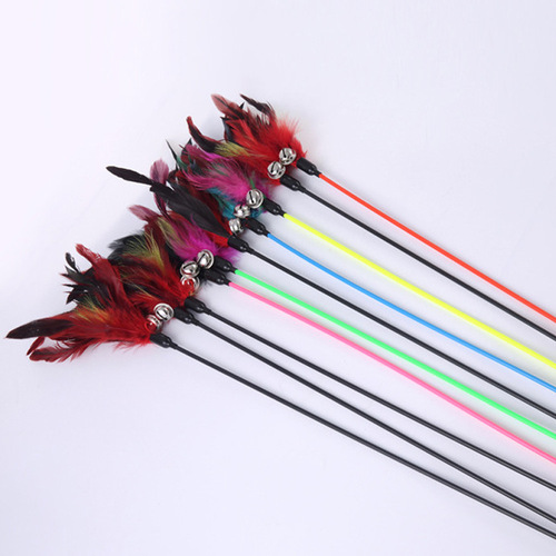 Factory direct supply of cat funny sticks, feather large cat funny sticks, bells, cat funny sticks, cat toys and pet supplies