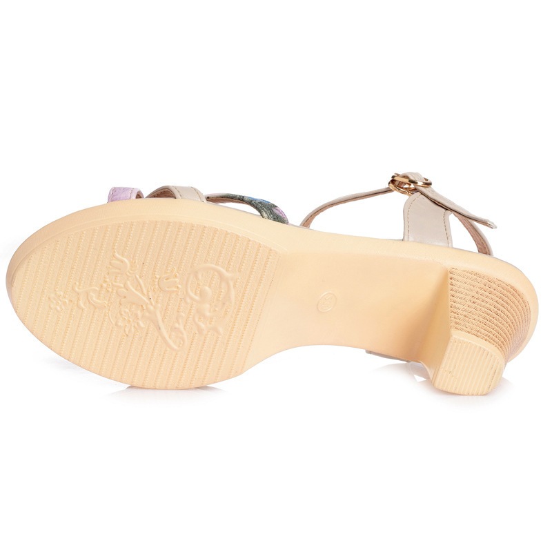 Women's Color Block Platform High Heel Sandals