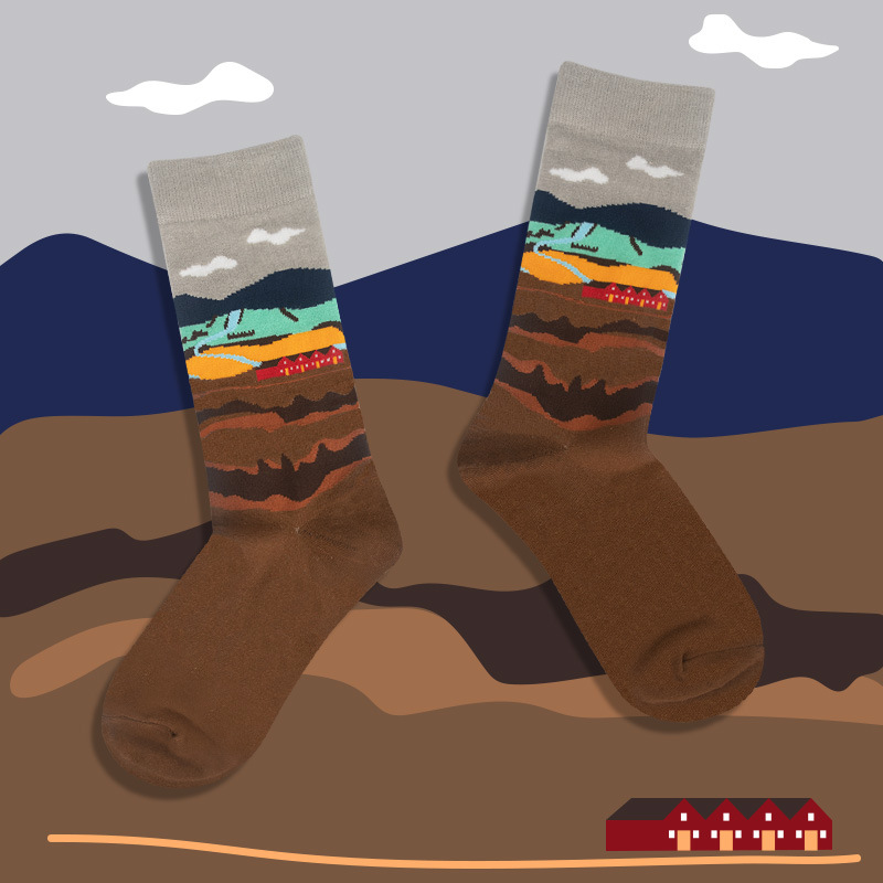 Chaussettes mi-mollet en coton pour homme et femme, motif dessin animé, style mignon, automne-hiver 2025_voghion.com