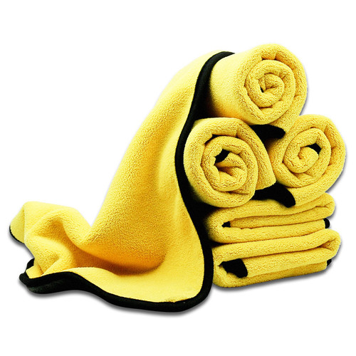 High-density car double-sided towel Coral velvet thickened strong water-absorbent car wash towel Cleaning car towel